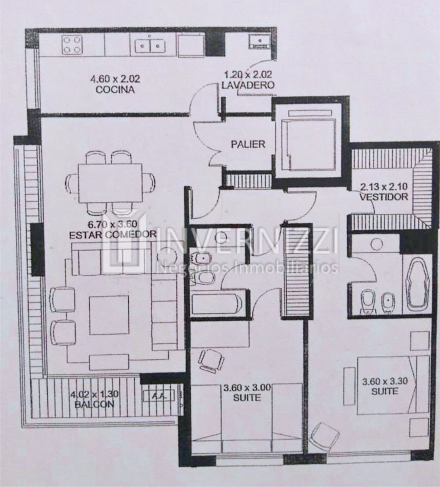 3 amb. Vista abierta - Piso alto  