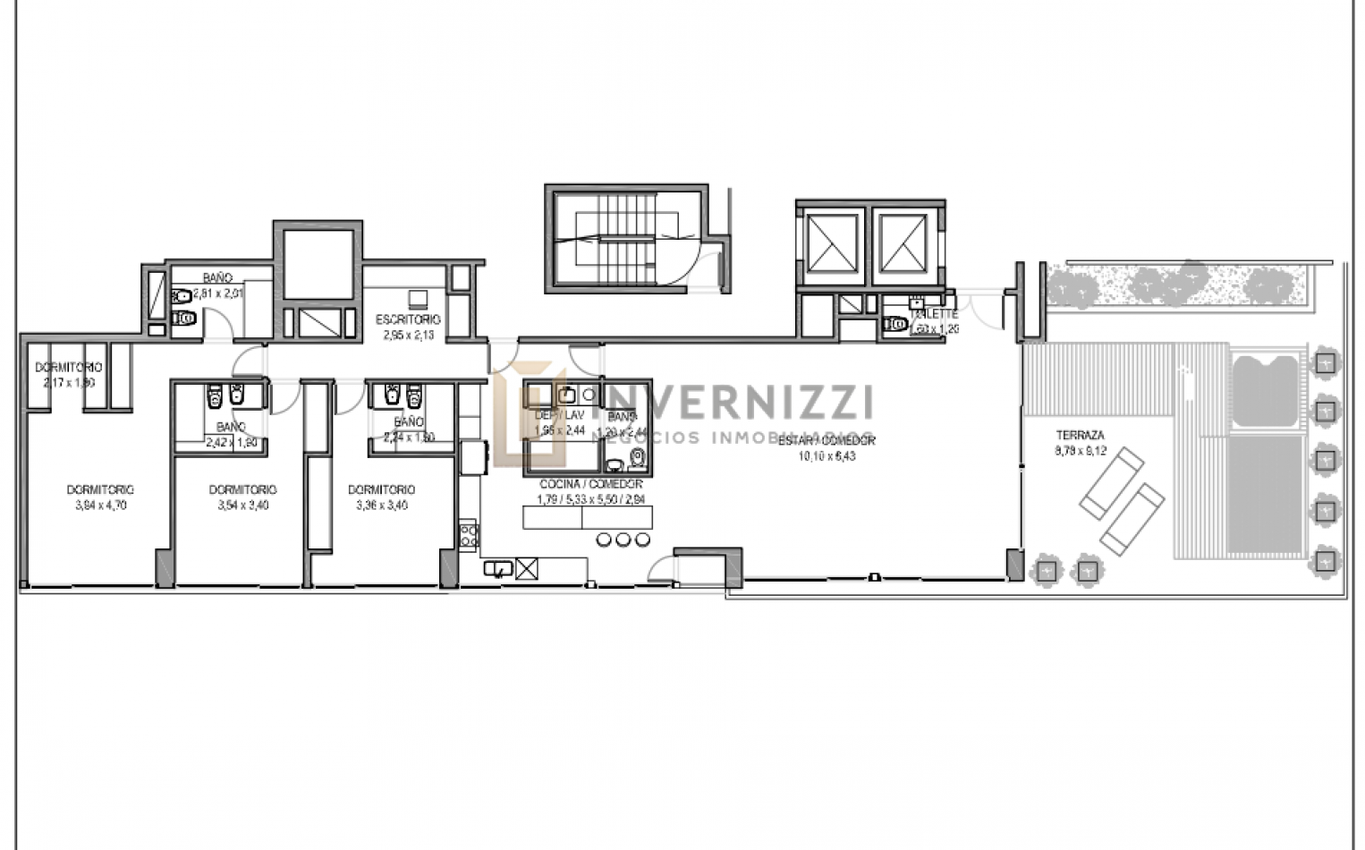 4 amb. + dep. CON TERRAZA - Zencity