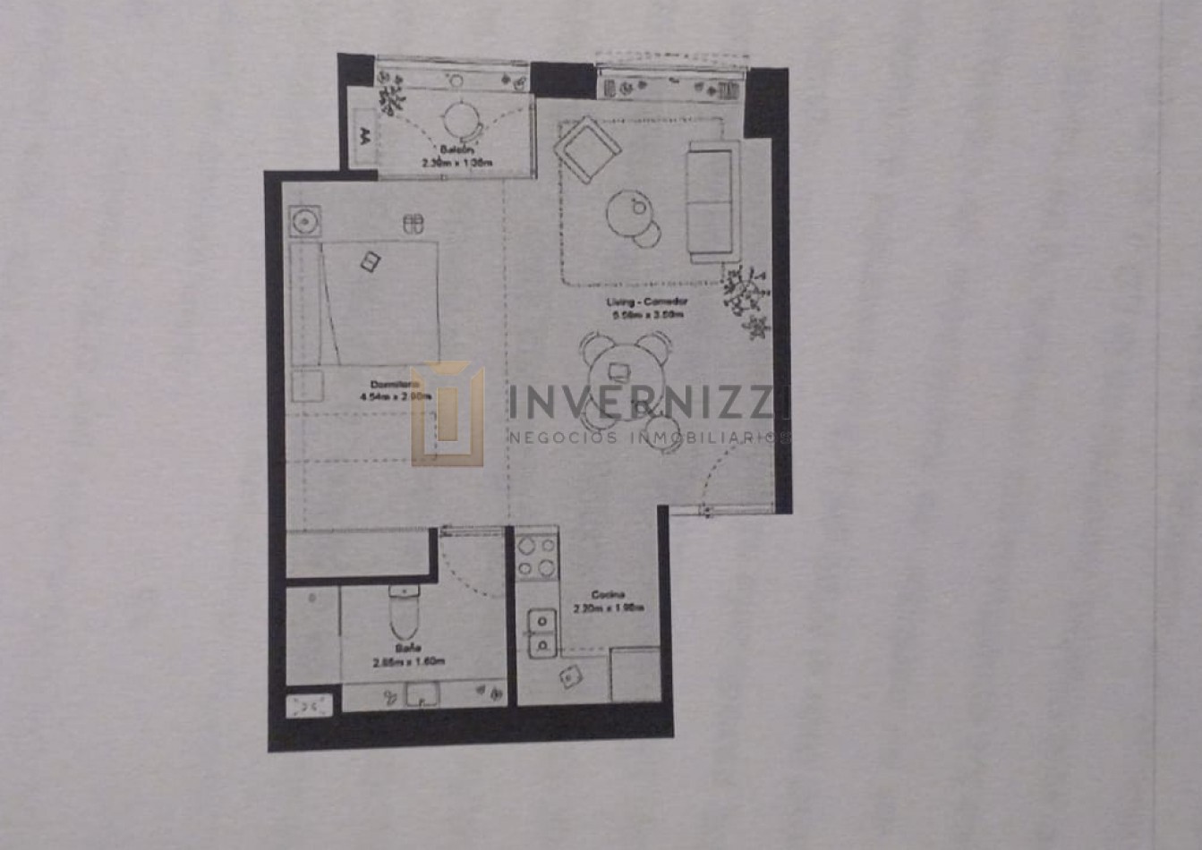 2 ambientes a estrenar - Huergo 475
