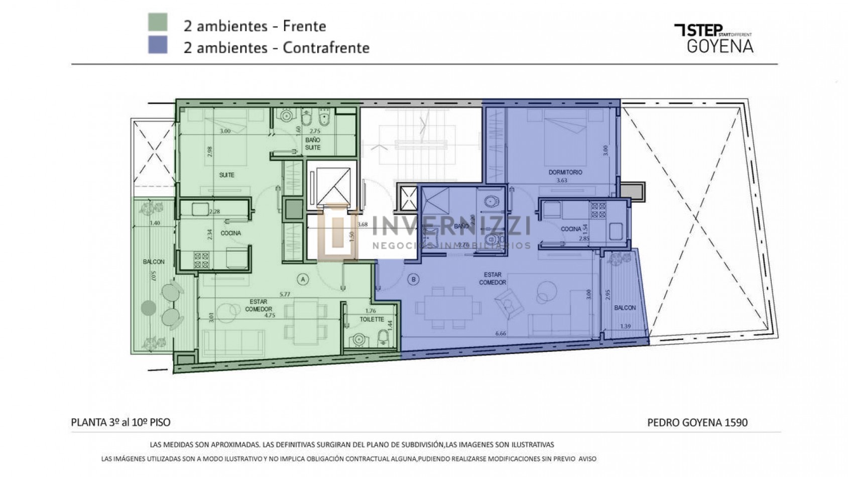 2 ambientes - FRENTE - Goyena 