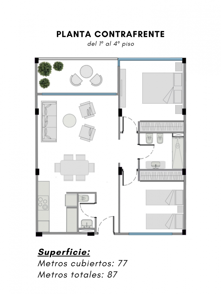 3 AMBIENTES - SEMIPISOS - A ESTRENAR