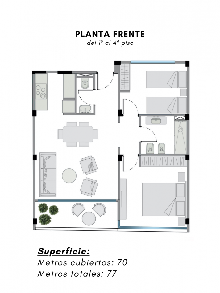 3 AMBIENTES - SEMIPISOS - A ESTRENAR