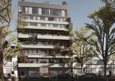 3 ambientes a estrenar con jardin frente al Parque Saavedra